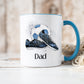 Dad Gift, Christmas Gifts, Personalised Dad Football Mug, Gift For Grampy, Mug Gift Set For Him, Stocking filler, Grandad Christmas Gift