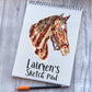 Sketchbook, Horse Sketch Book, Personalised Sketchbook, Personalised Sketch Pad, Sketchbook, Gift For Granddaughter, Gift For Daughter