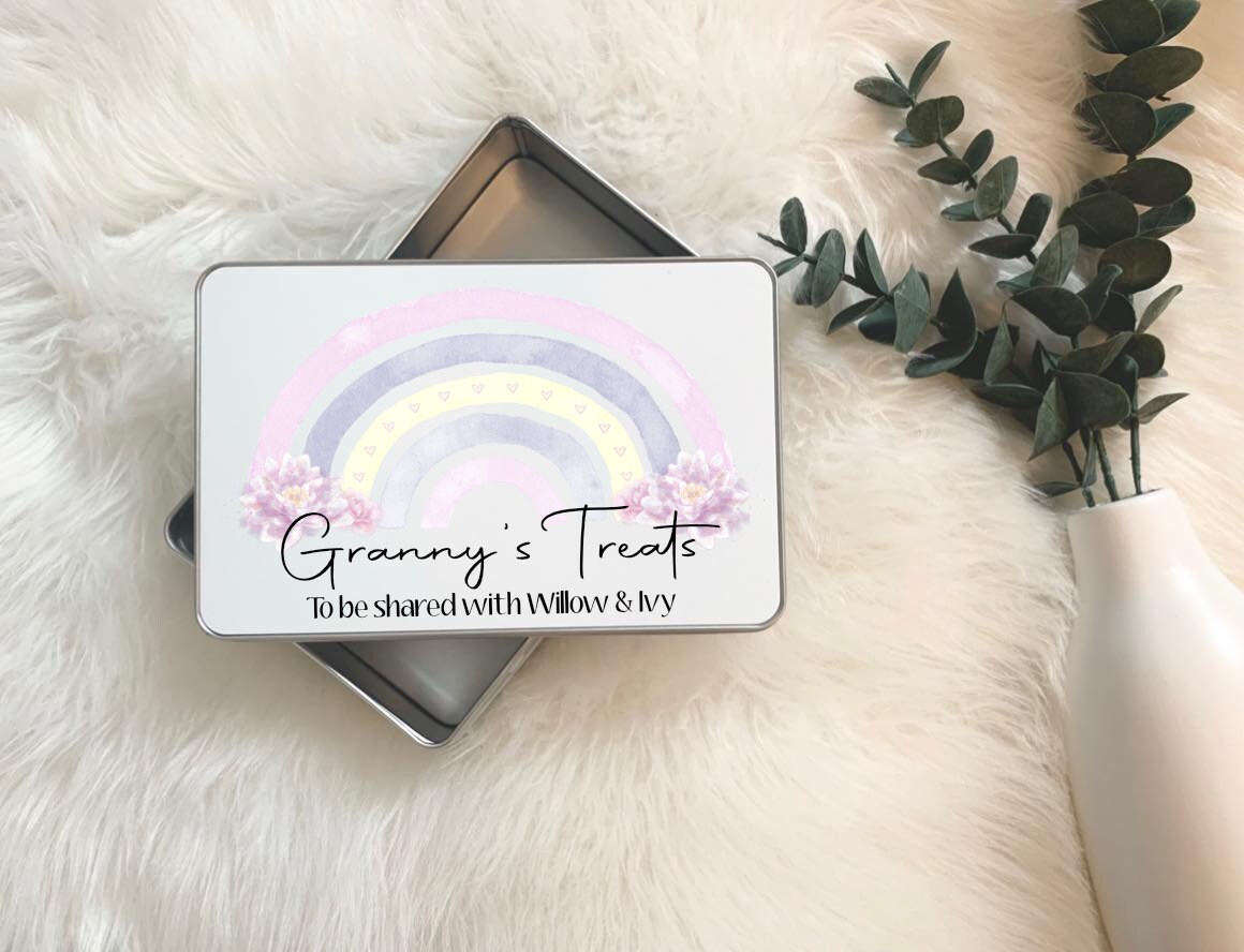 Treat Tin, Granny's Treat Tin, Christmas Gifts, Personalised Storage Tin, Christmas Gifts For Nanna, Gifts For Her, Mother’s Day Gift