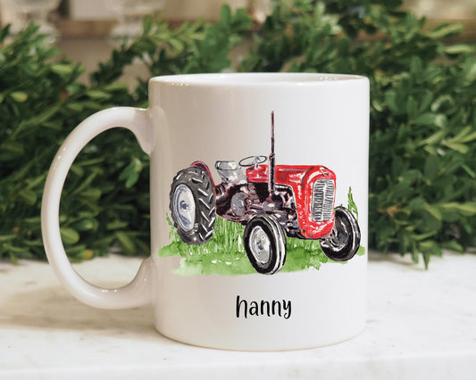 Tractor Gifts, Christmas Gifts, Tractor Mug For Grampy, Mug Gift Set For Him, Blue Tractor Mug, Green Tractor Mug