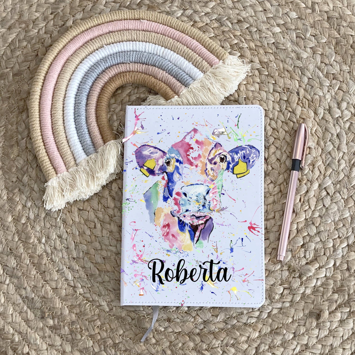 Giraffe Notebook, Personalised Notebook, Notebook, Personalised Gift For Her, Personalised Giraffe Notepad