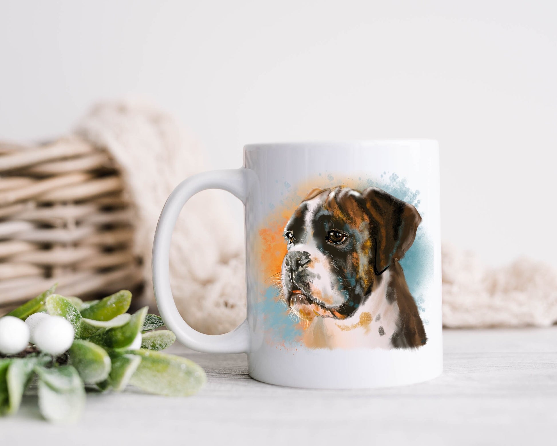 Boxer Gifts, Boxer Mug, Dog Design Mug, Gift For Her, Gift For Him, Dog Gift, Secret Santa Gift, Stocking Filler