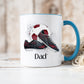 Dad Gift, Christmas Gifts, Personalised Dad Football Mug, Gift For Grampy, Mug Gift Set For Him, Stocking filler, Grandad Christmas Gift