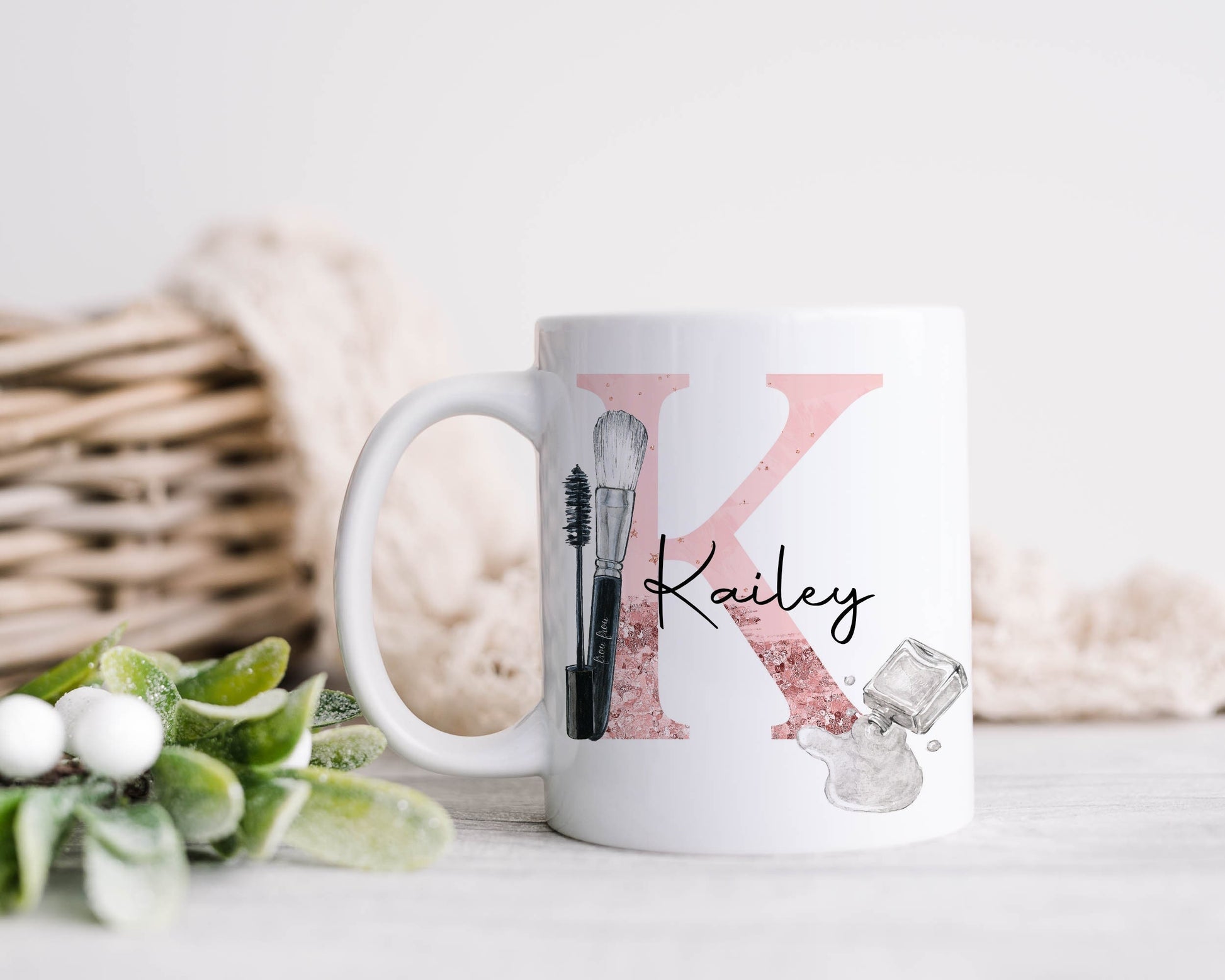 Makeup Artist Gift, Christmas Gifts, PersonalisedMake Up Mug, Make Up Initial Mug, Stocking Filler, Make Up Artist Mug, Makeup Coffee Mug