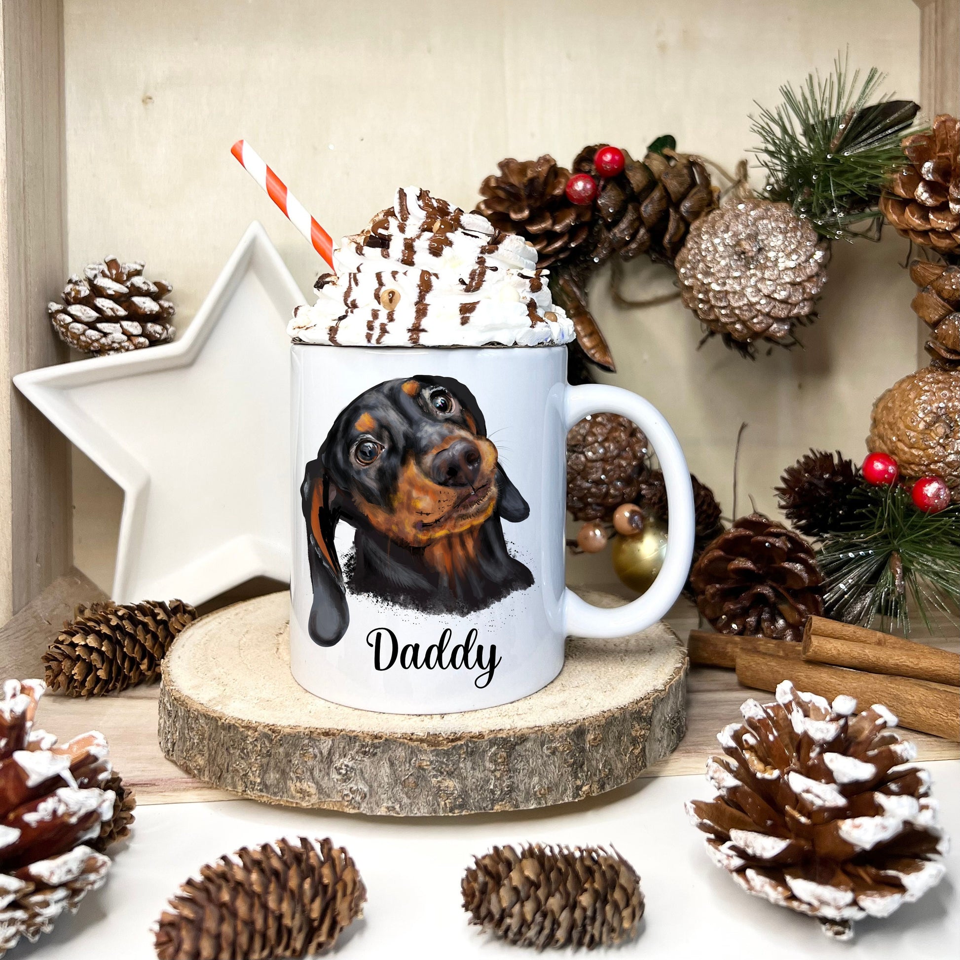 Dachshund Gifts, Dachshund Mug, Dog Design Mug, Gift For Her, Gift For Him, Dog Gift, Secret Santa Gift, Stocking Filler