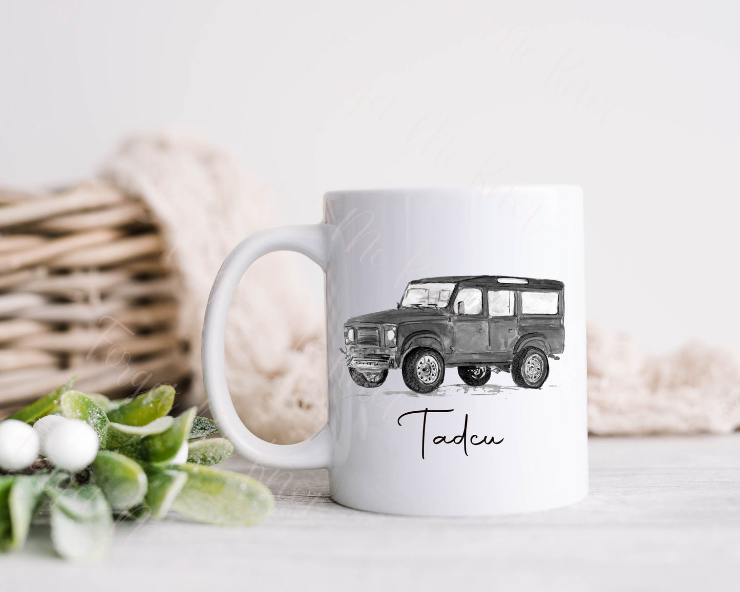 Welsh Gifts, Welsh Christmas Mug, Gift For Tadcu, Gift For Tad, Dad Mug, Vehicle mug, 4 x 4 mug