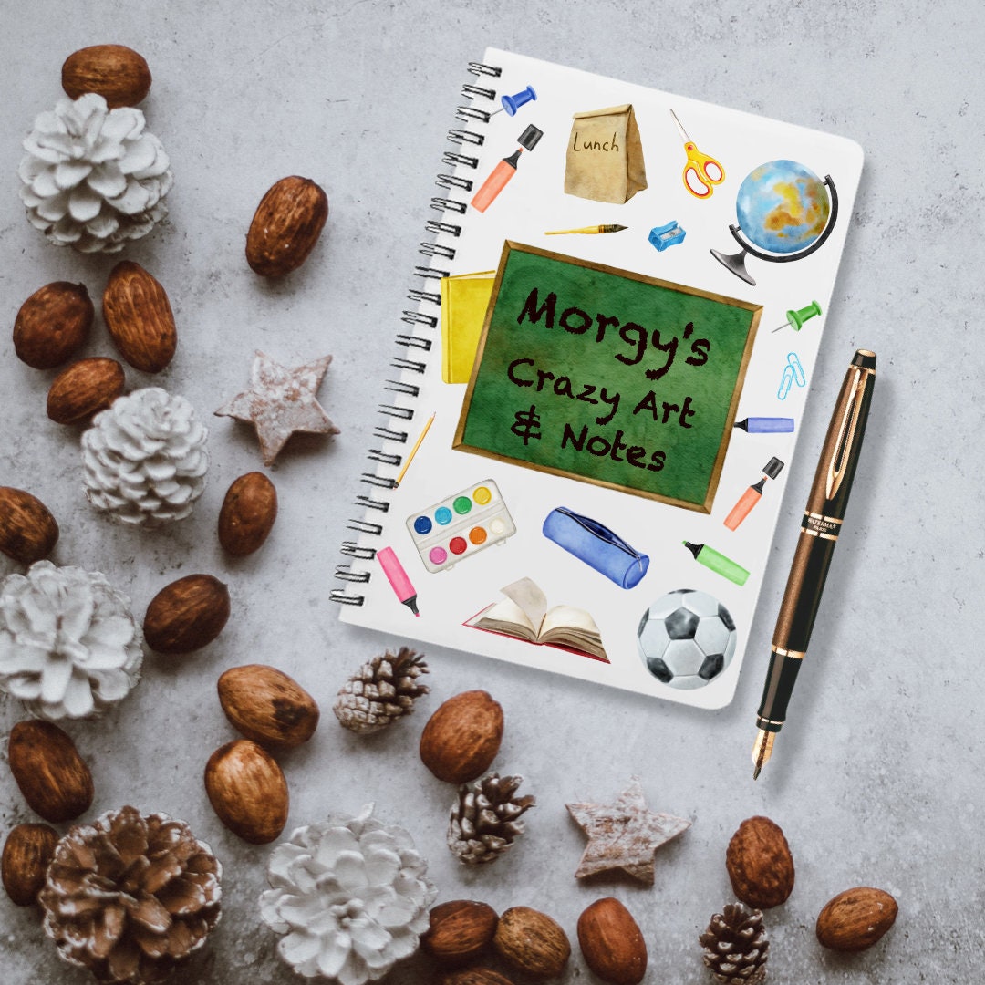 Kids Notebook, Personalised Notebook For Children, Lined Notebook