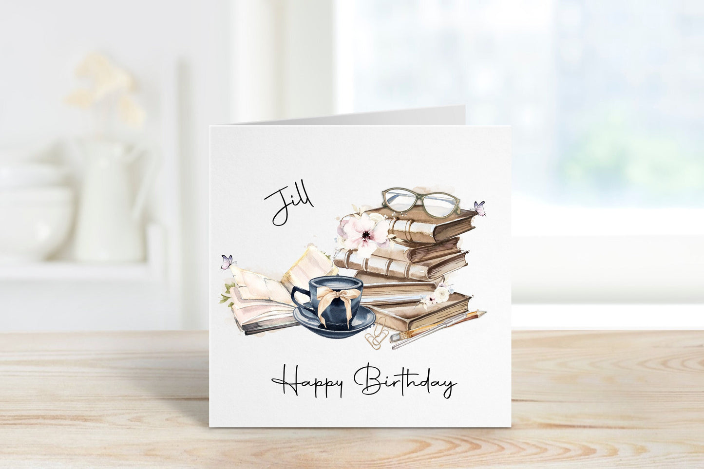 Happy Birthday Card, Get Well Soon Card, Book Lover Card, Librarian Card, Librarian Retirement Card, Personalised Card For Her