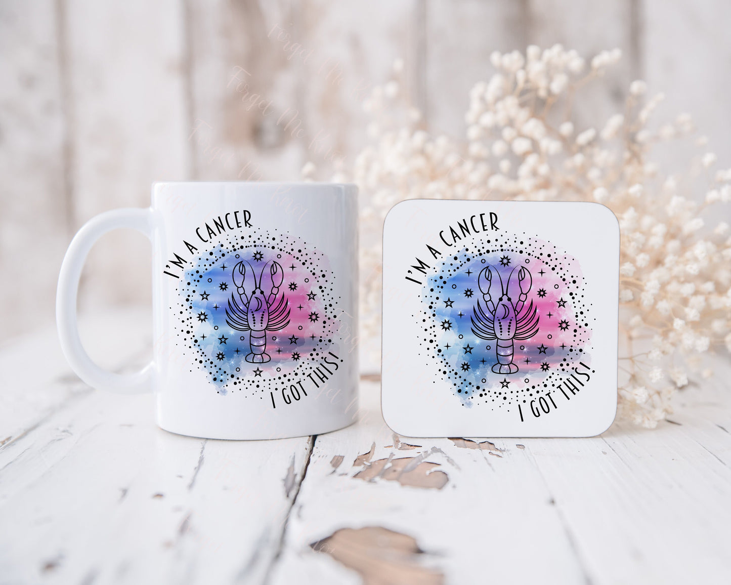 Personalised Star Sign Mug, Zodiac Sign Mug Set, Astrology Gift, Motivational Gift, Aquarius Star Sign Gift