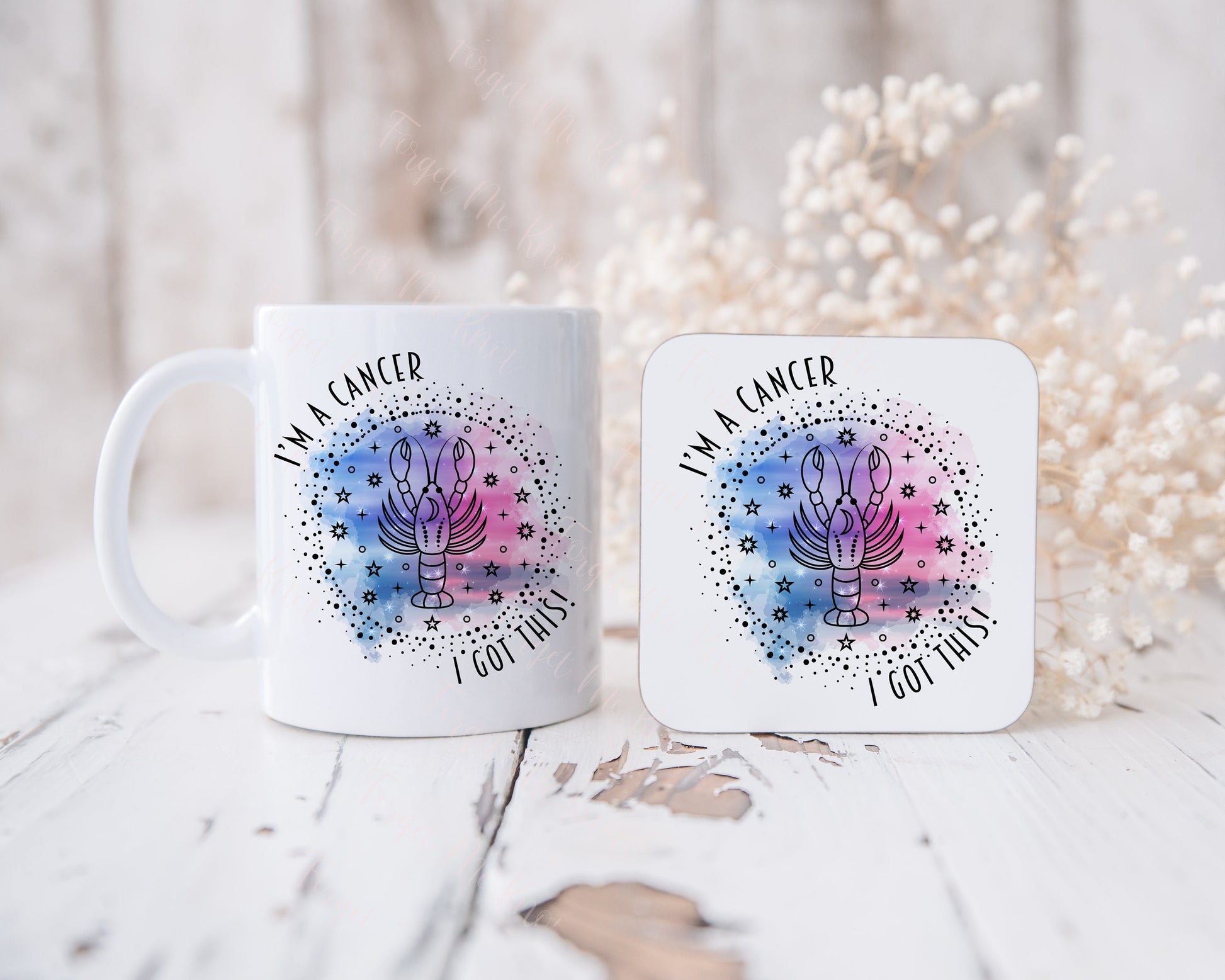 Personalised Star Sign Mug, Zodiac Sign Mug Set, Astrology Gift, Motivational Gift, Pisces Star Sign Gift