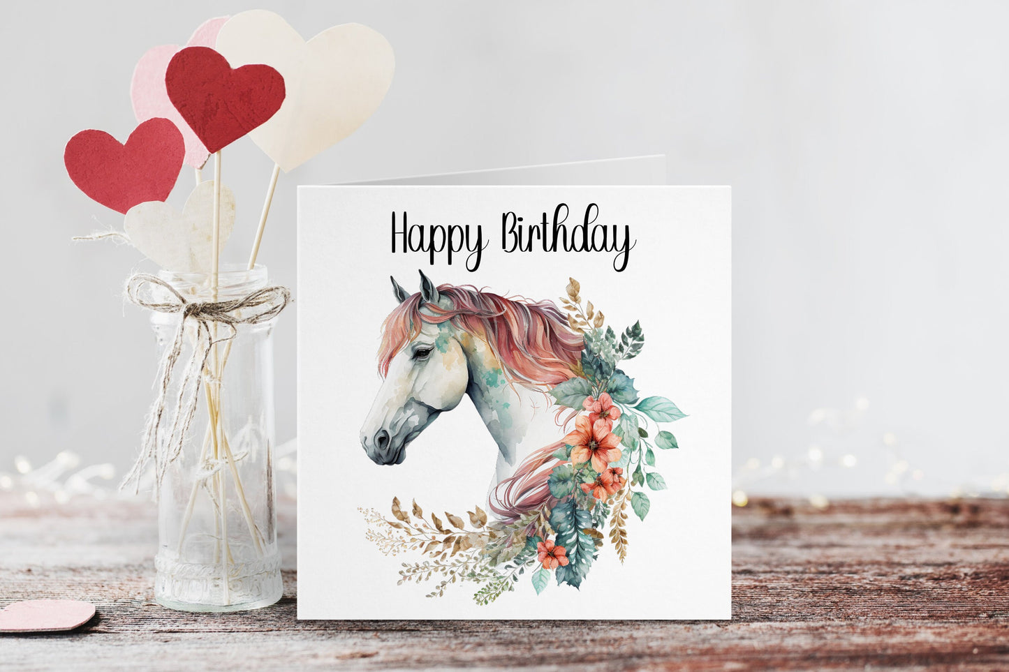Horse Birthday Card, Personalised Horse Birthday Card, Birthday Card For Her