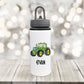 Tractor Water Bottle, Personalised Water Bottle, Water Bottle With Straw, Personalized Gift For Her, Tractor Drinks Bottle For Kids