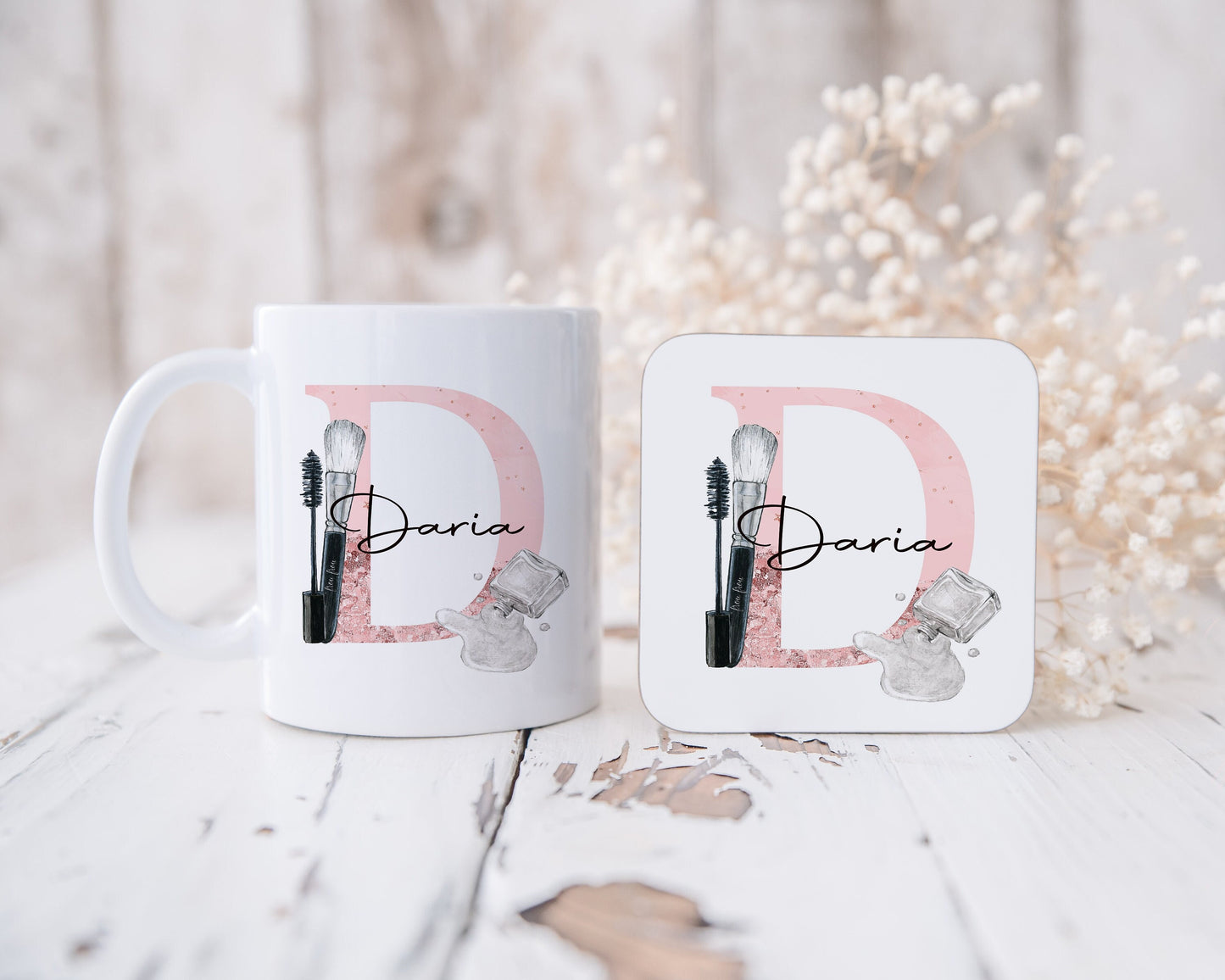 Makeup Artist Gift, Christmas Gifts, PersonalisedMake Up Mug, Make Up Initial Mug, Stocking Filler, Make Up Artist Mug, Makeup Coffee Mug
