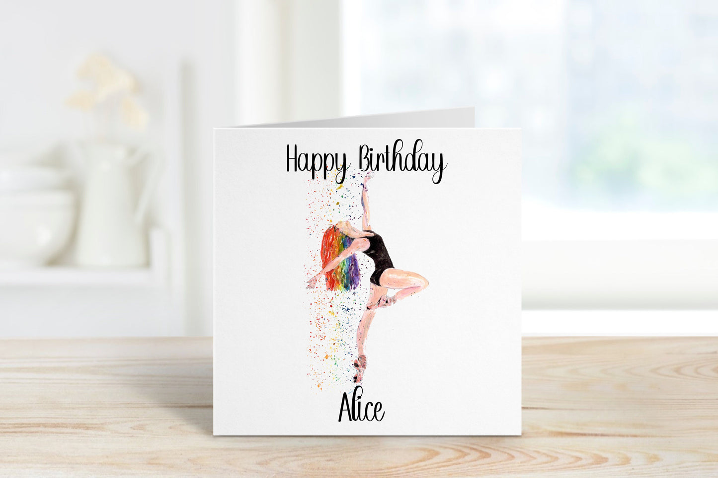 Dancer Birthday Card, Personalised Dancer Birthday Card, Birthday Card For Her