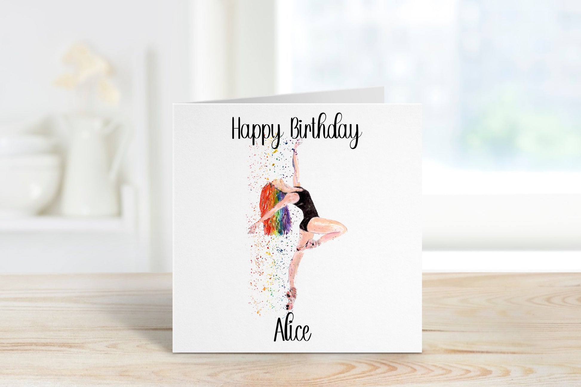 Dancer Birthday Card, Personalised Dancer Birthday Card, Birthday Card For Her