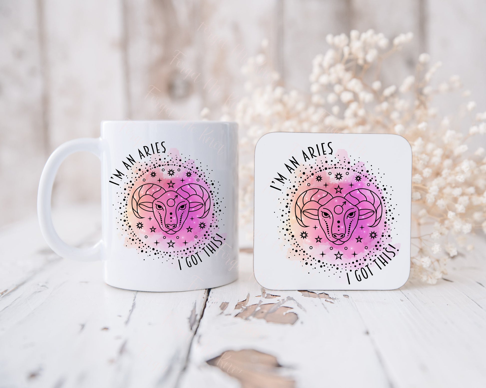 Personalised Star Sign Mug, Zodiac Sign Mug Set, Astrology Gift, Motivational Gift, Pisces Star Sign Gift