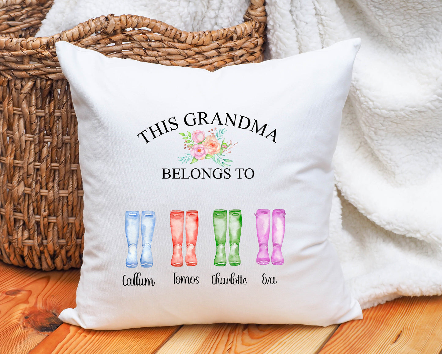 Grandma Gifts, Nanna Gifts, Nana Gifts, Personalised Mother's Day Cushion Gift, Grandma Birthday Gift, This Nanny Belongs To