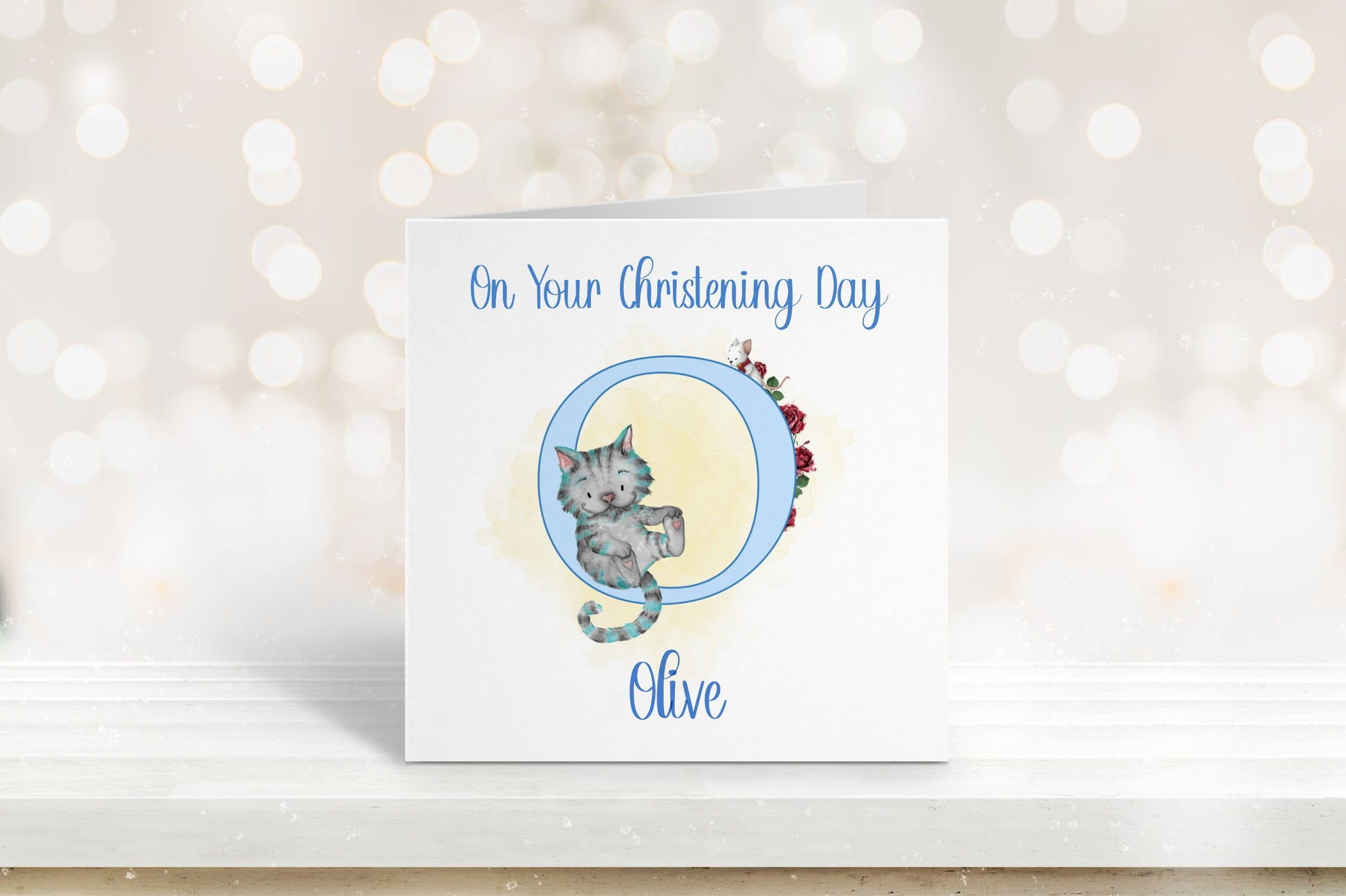 Christening Card, Personalised Christening Card, Christening Card For Girls