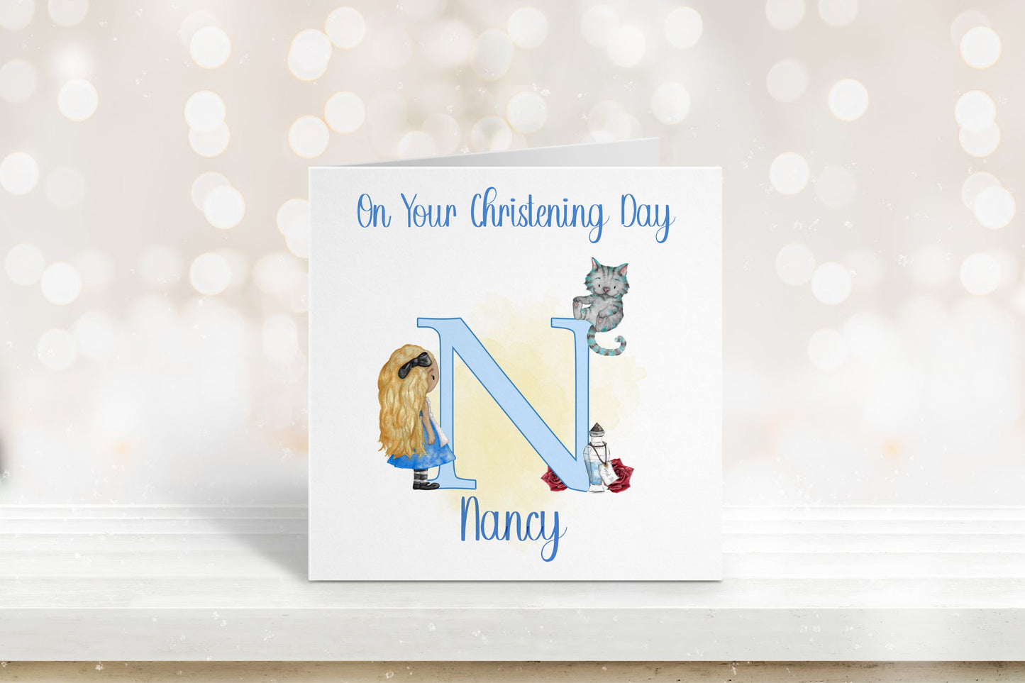 Christening Card, Personalised Christening Card, Christening Card For Girls