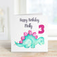Dinosaur Birthday Card, Personalised Birthday Card, Daughter Birthday Card, Son Birthday Card, Grandson Birthday Card, 1st Birthday Card