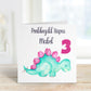 Welsh Dinosaur Birthday Card, Personalised Birthday Card, Daughter Birthday Card, Son Birthday Card, Grandson Birthday Card