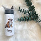 Dalmatian Water Bottle, Personalised Water Bottle, Water Bottle With Straw, Personalized Gift For Her, Dog Water Bottle