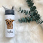 Cocker Spaniel Water Bottle, Personalised Water Bottle, Water Bottle With Straw, Personalized Gift For Her, Dog Water Bottle