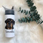 Cockerpoo Water Bottle, Personalised Water Bottle, Water Bottle With Straw, Personalized Gift For Her, Dog Water Bottle