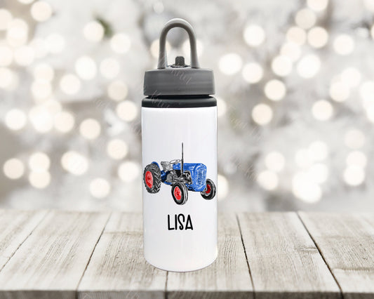 Tractor Water Bottle, Personalised Water Bottle, Water Bottle With Straw, Personalized Gift For Her, Tractor Drinks Bottle For Kids