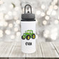 Tractor Water Bottle, Personalised Water Bottle, Water Bottle With Straw, Personalized Gift For Her, Tractor Drinks Bottle For Kids