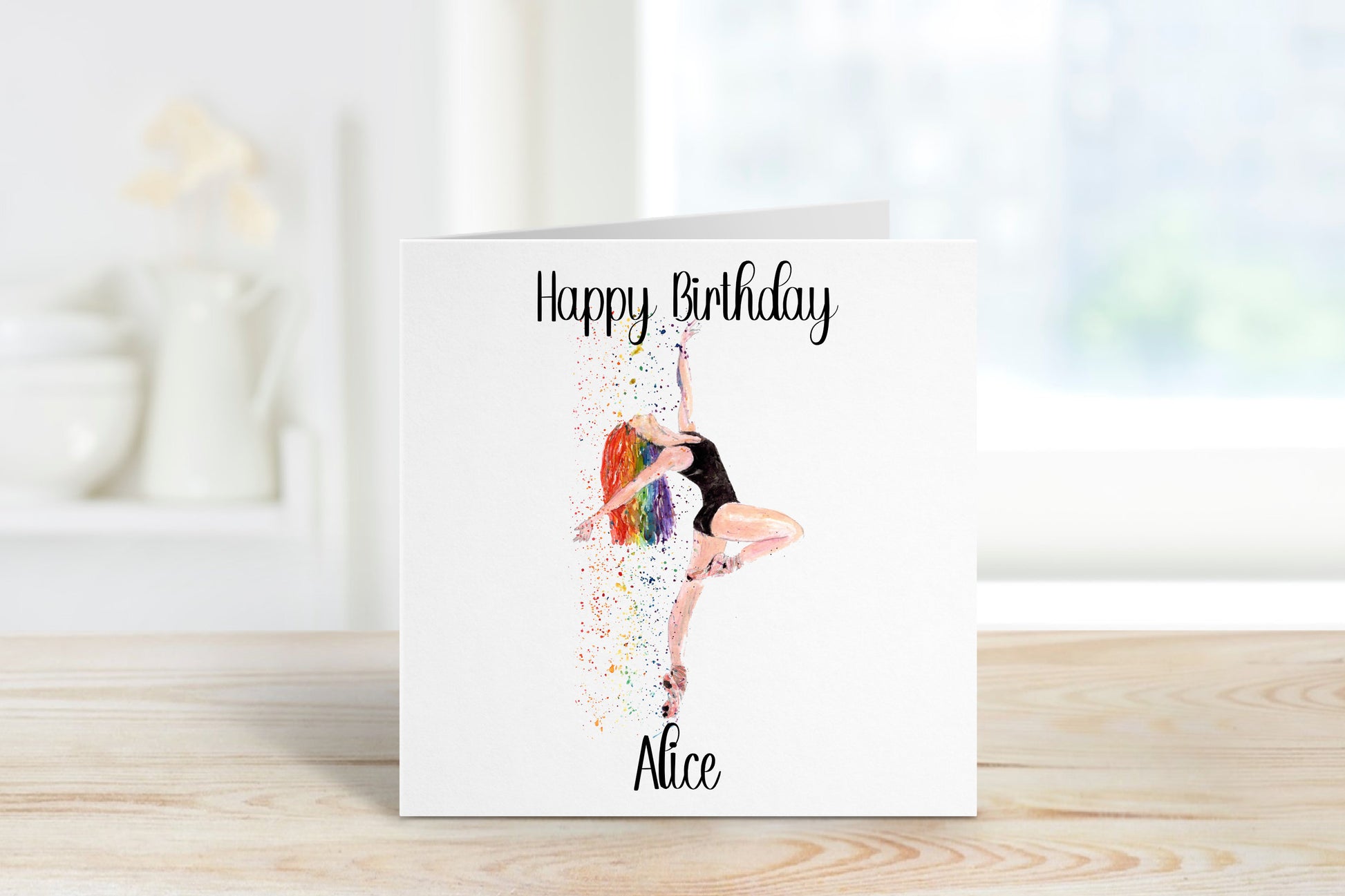 Dancer Birthday Card, Personalised Dancer Birthday Card, Birthday Card For Her