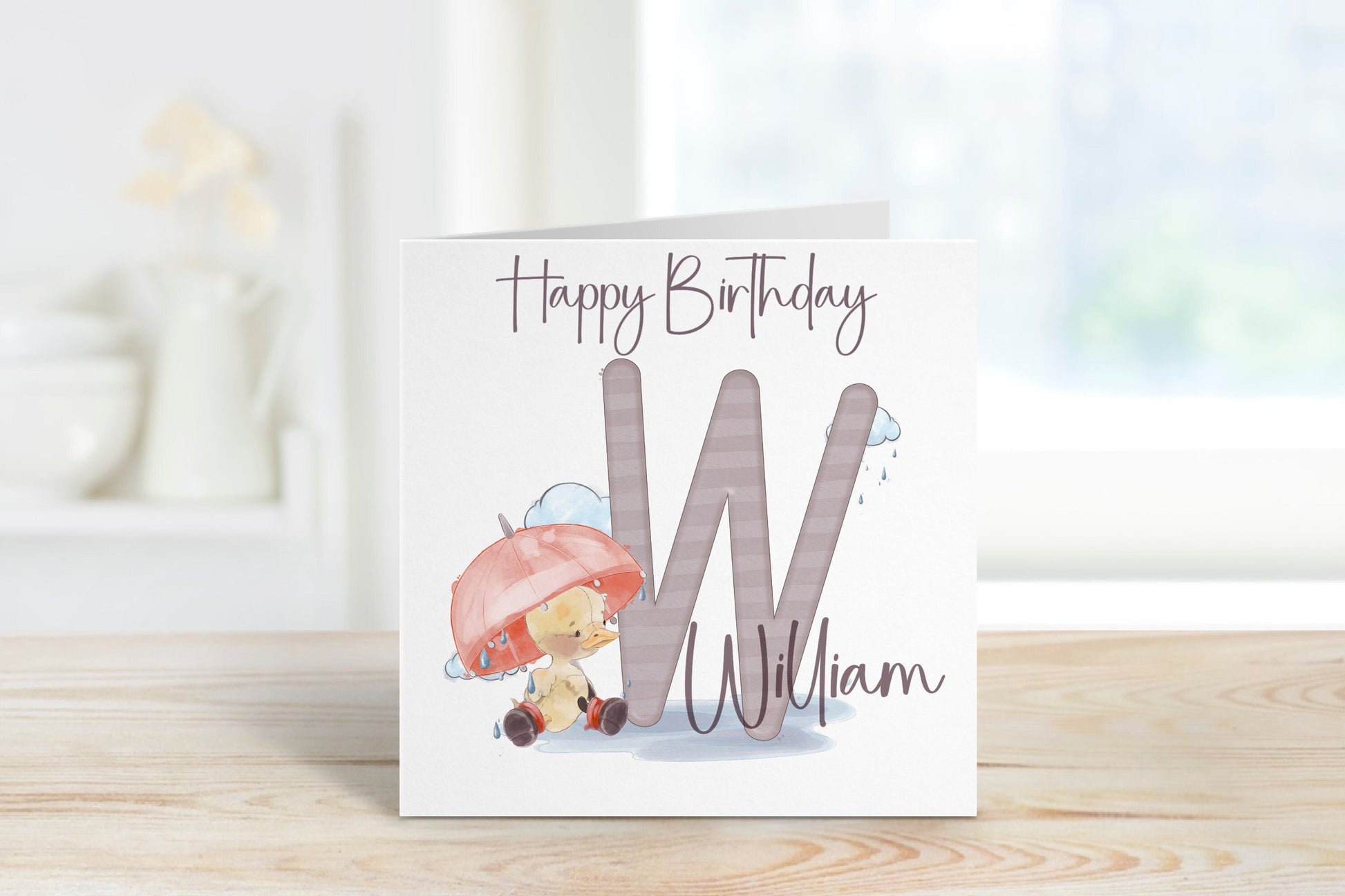 Grandson Birthday Card, Personalised Birthday Card, Daughter Birthday Card, Son Birthday Card, 1st Birthday Card, Splashy Duck Card