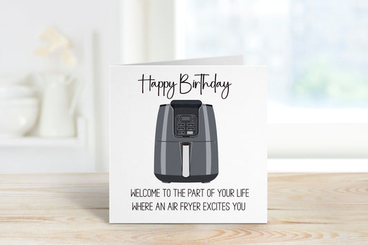 Air Fryer Birthday Card, Personalised Birthday Card, Funny Air Fryer Card, Personalised Air Fryer Birthday Card