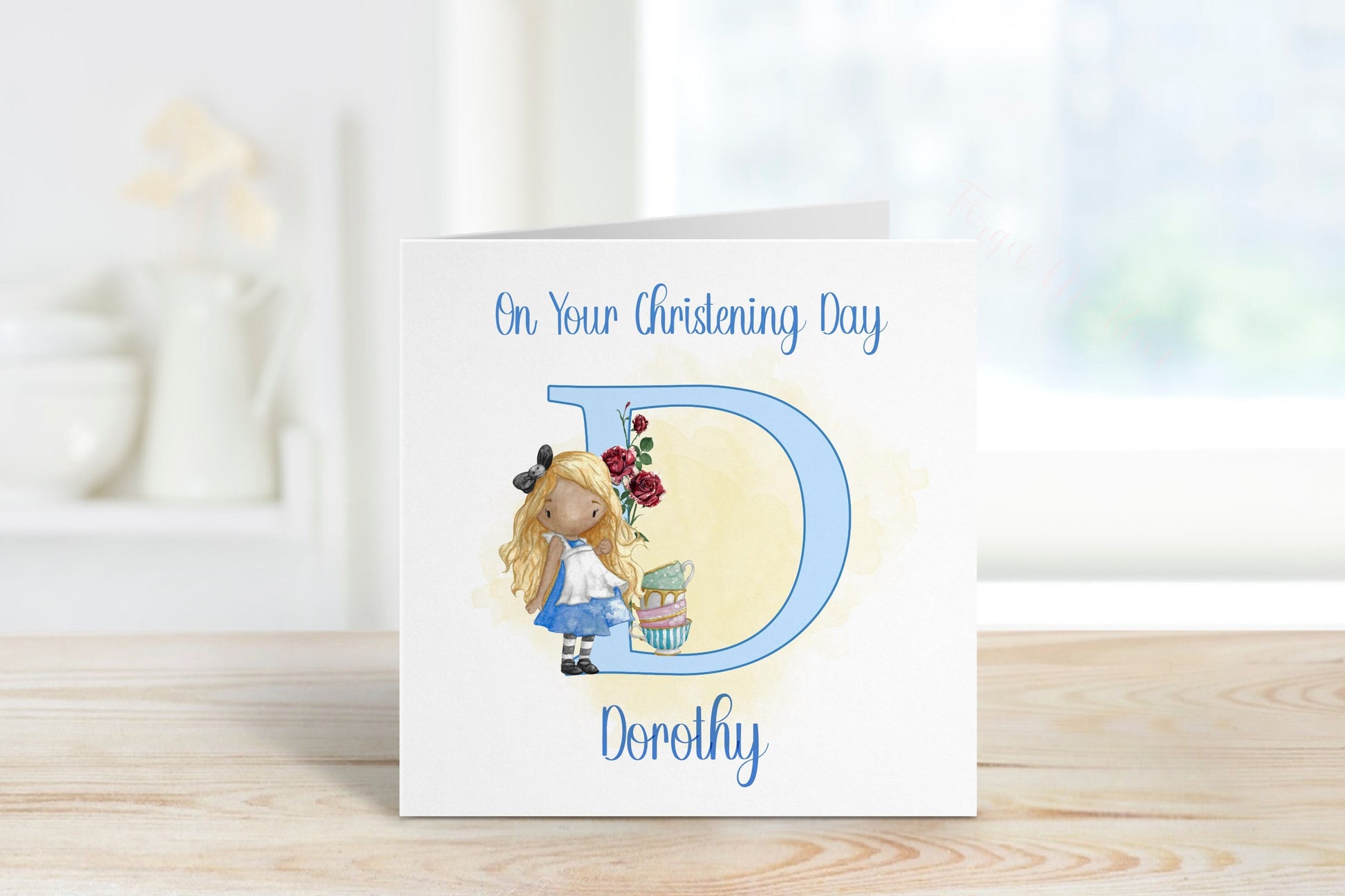 Christening Card, Personalised Christening Card, Christening Card For Girls