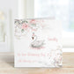 Christening Gifts, Personalised Christening Card, Swan Christening Card, Baptism Card, Christening Card For Girls