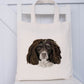 Springer Spaniel Tote Bag, Personalised Dog Tote Bag, Personalised Gift For Her, Gift for Friend, Gift For Nana, Gift For Mum