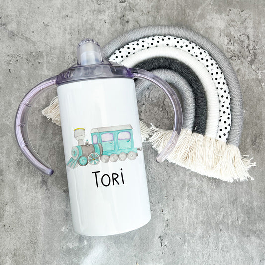 Train Sippy Cup, Sippy Cup Personalised, Kids Train Sippy Cup, Kids Sippy Cup Mug, Personalised Sippy Cup