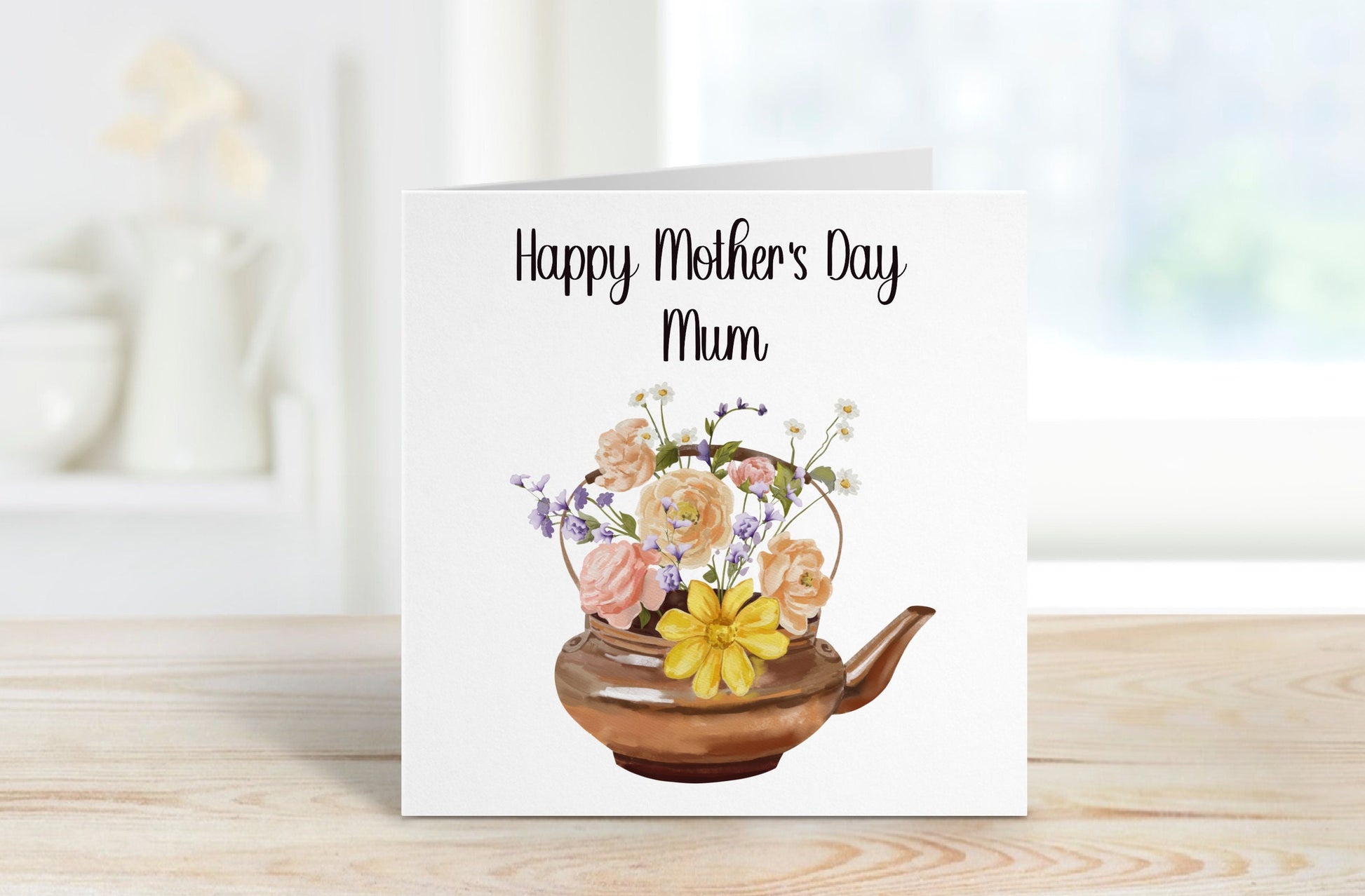 Personalised Mother's Day Card, Mothers Day Card For Nana, Mothers Day Card For Nan, Mothers Day Card For Nanny, Teapot Mothers Day Card