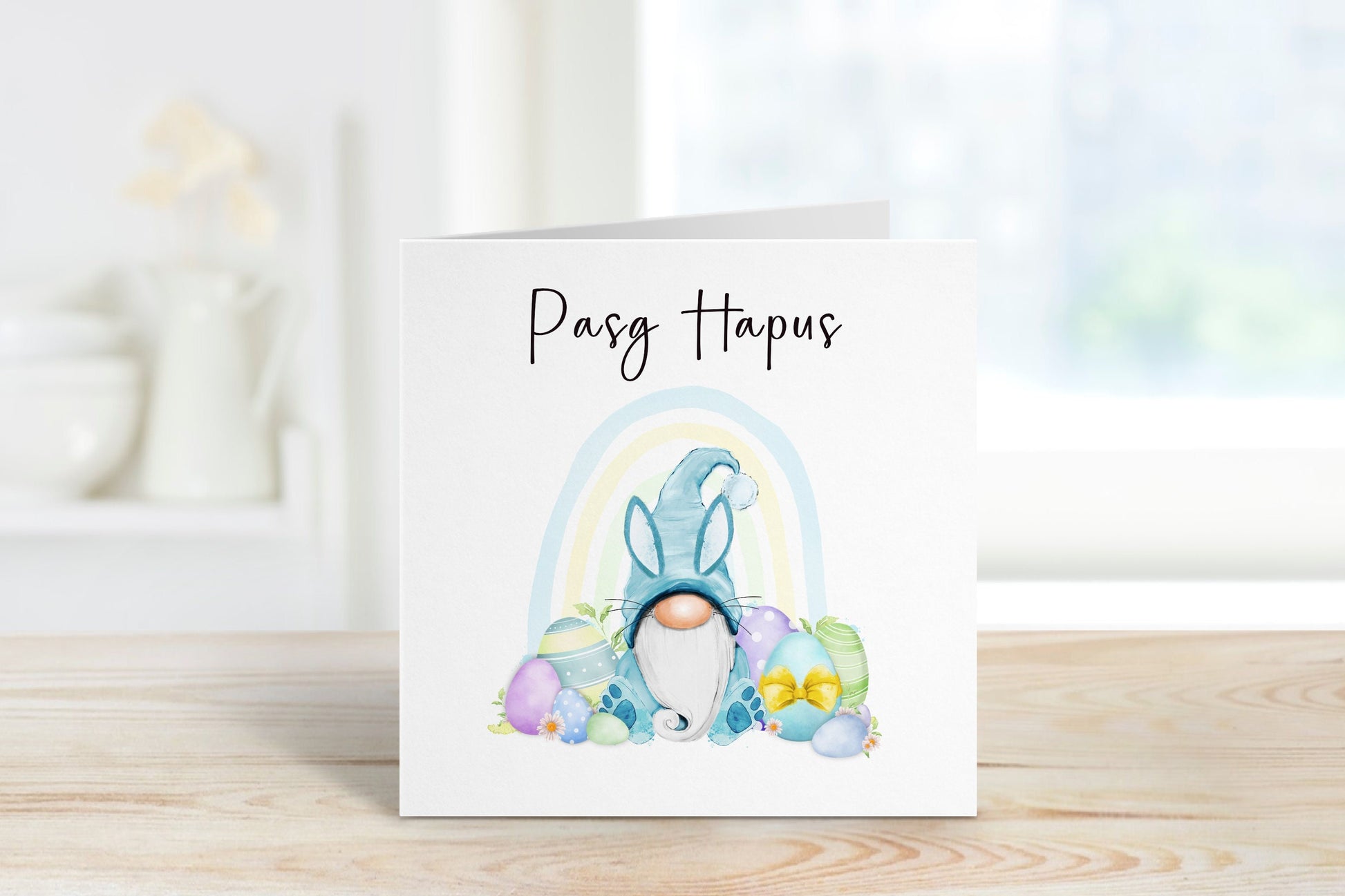Pasg Hapus,Cerdyn Cymraeg Pasg Hapus, Welsh Easter Card, Carden Pasg Hapus, Easter Gonk