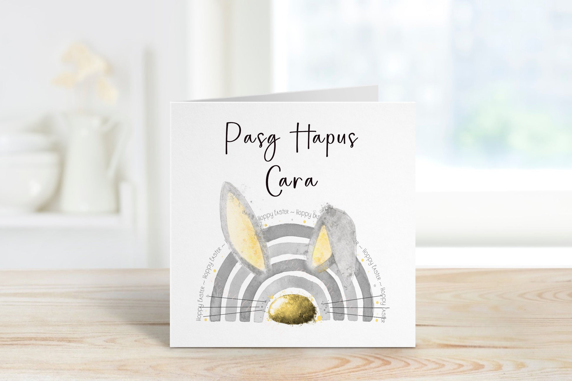 Carden Pasg Hapus, Hapus,Cerdyn Cymraeg Pasg Hapus, Welsh Easter Card