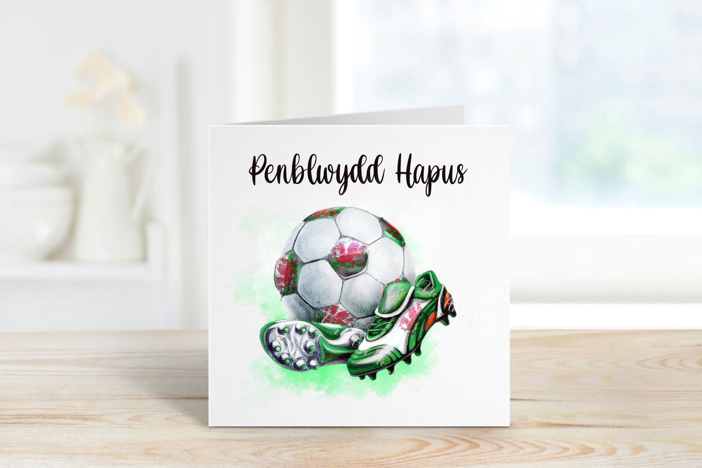 Cerdyn Cymraeg, Penblwydd Hapus, Welsh Cards, Welsh Birthday Card, 21st Birthday Card, Football Card