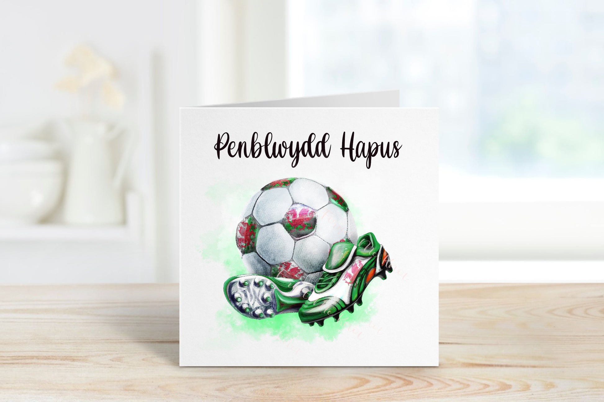 Cerdyn Cymraeg, Penblwydd Hapus, Welsh Cards, Welsh Birthday Card, 21st Birthday Card, Football Card