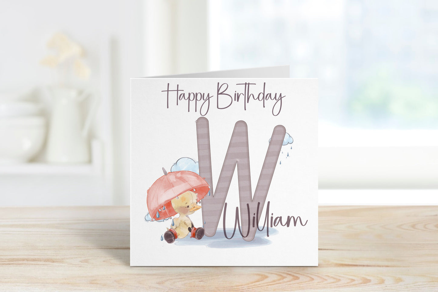 Grandson Birthday Card, Personalised Birthday Card, Daughter Birthday Card, Son Birthday Card, 1st Birthday Card, Splashy Duck Card
