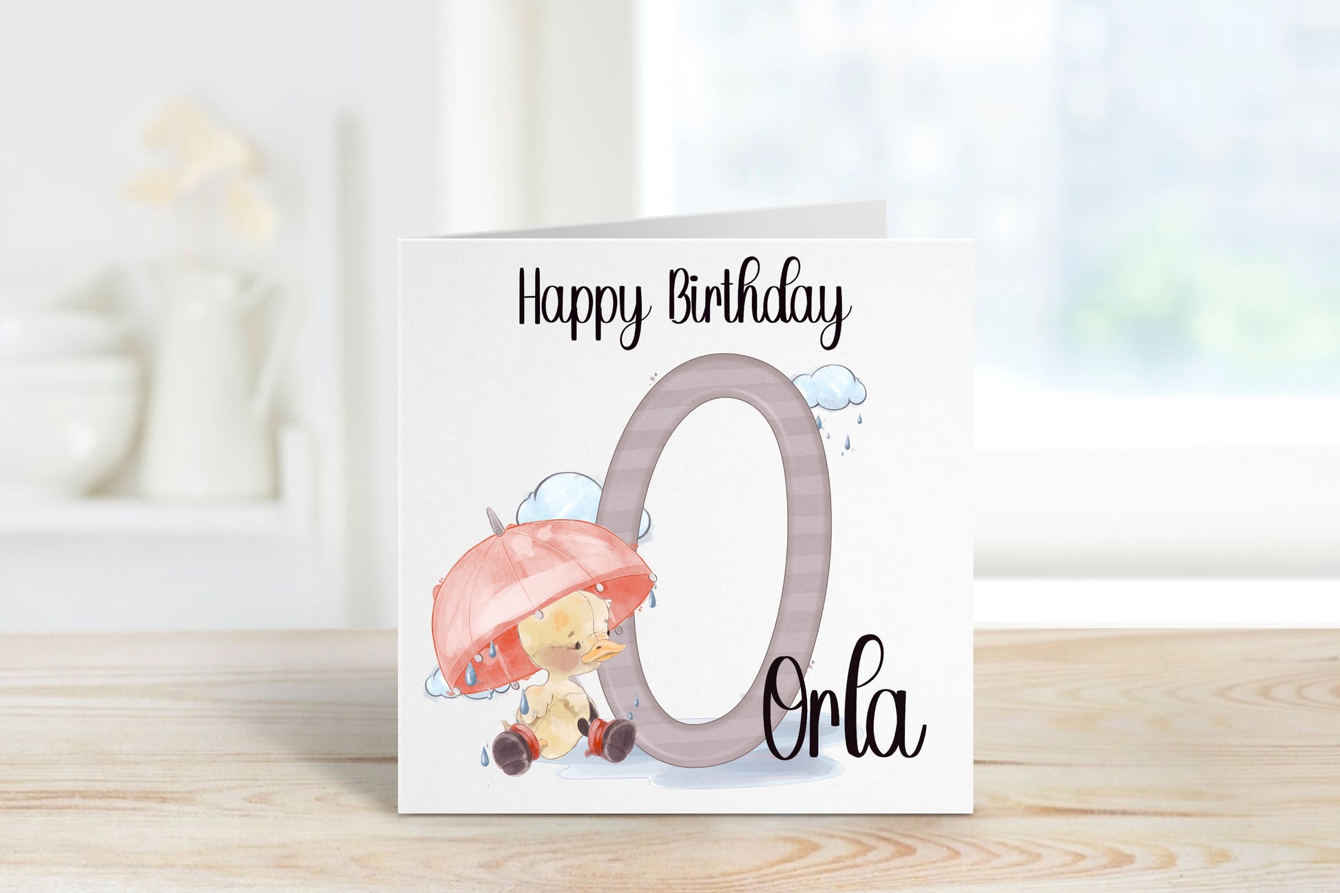 Granddaughter Birthday Card, Personalised Birthday Card, Daughter Birthday Card, Son Birthday Card, 1st Birthday Card, Splashy Duck Card