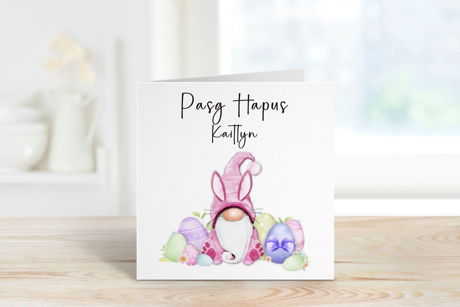 Pasg Hapus,Cerdyn Cymraeg Pasg Hapus, Welsh Easter Card, Carden Pasg Hapus, Easter Gonk