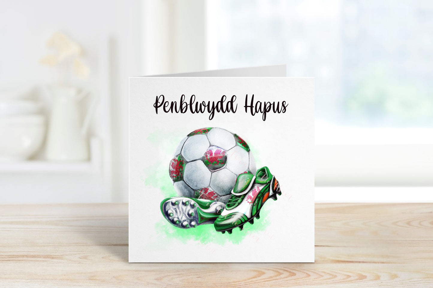 Cerdyn Cymraeg, Penblwydd Hapus, Welsh Cards, Welsh Birthday Card, 21st Birthday Card, Football Card