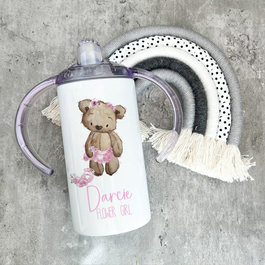 Flower Girl Sippy Cup, Sippy Cup Personalised, Personalised Flower Girl Sippy Cup, Kids Sippy Cup Mug, Flower Girl Beaker