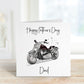 Fathers Day Card, Personalised Fathers Day Card For Dad, Bikers Fathers Day Card For Bampy, Motorbike Father's Day Card