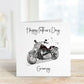 Fathers Day Card, Personalised Fathers Day Card For Dad, Bikers Fathers Day Card For Bampy, Motorbike Father's Day Card