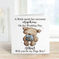 Page Boy Proposal Card, Will You Be My Page Boy?, Personalised Page Boy Proposal For Nephew